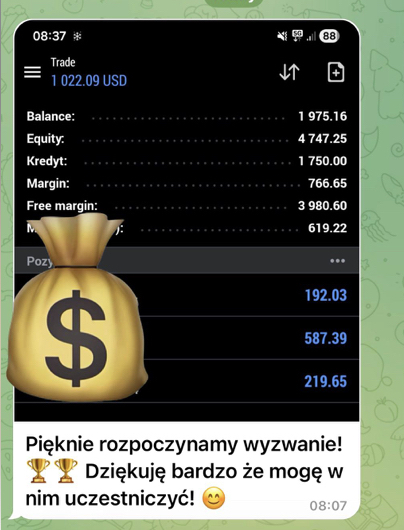 Wiadomość uczestnika wyzwania 2